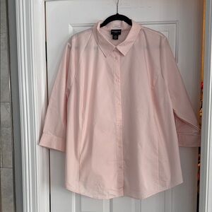 Liz Claiborne Soft Pink Casual Button-Down Shirt